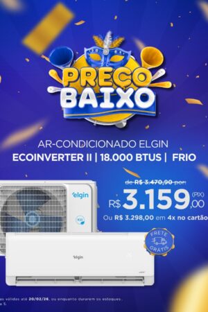 Ar Condicionado Elgin Ecoinverter II | 18000 btus | Frio